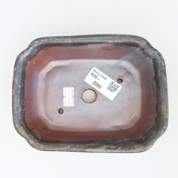 E-bonsai Keramická bonsai miska 15,5 x 12 x 4,5 cm hnědá