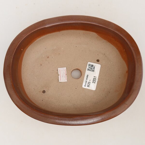 E-bonsai Keramická bonsai miska 18 x 14,5 x 5,5 cm vínová