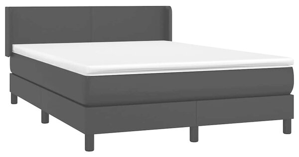 Box spring postel s matrací černá 140x200 cm umělá kůže 3130661