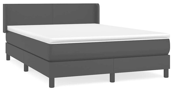 Box spring postel s matrací černá 140x200 cm umělá kůže 3130661