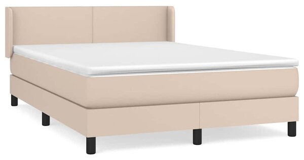 Box spring postel s matrací cappuccino 140x200 cm umělá kůže 3130666
