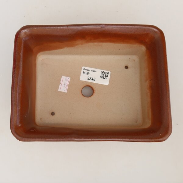 E-bonsai Keramická bonsai miska 18 x 14 x 7 cm vínová