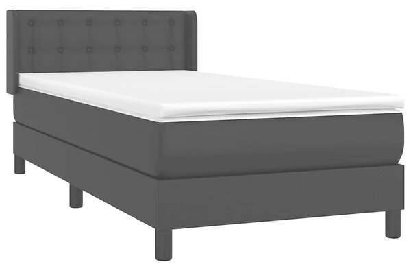Box spring postel s matrací černá 90x190 cm umělá kůže 3130751
