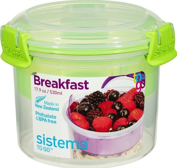 Snídaňový box Sistema Breakfast To Go 530ml Barva: světle zelená