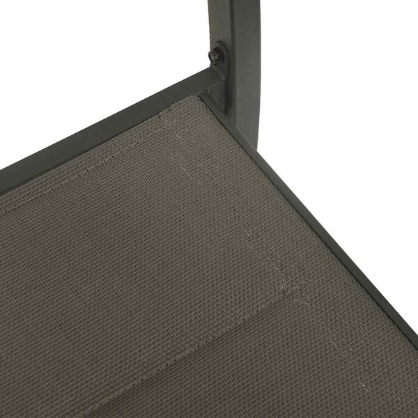 Zahradní židle 2 ks textilen a ocel šedé a antracitové 313079
