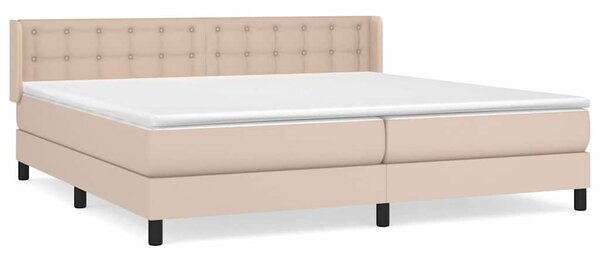 Box spring postel s matrací cappuccino 200 x 200 cm umělá kůže 3130804