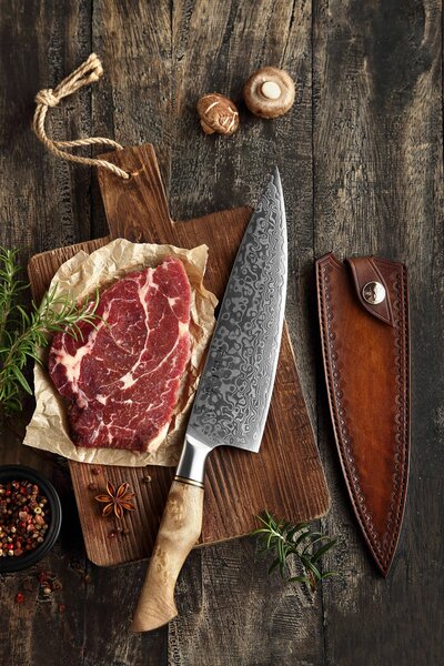 XinZuo Šéfkuchařský nůž HEZHEN Master B30 8.3"