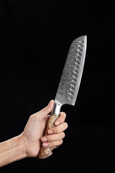 XinZuo Santoku nůž HEZHEN Master B30 7"