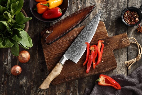 XinZuo Šéfkuchařský nůž HEZHEN Master B30 8.3"