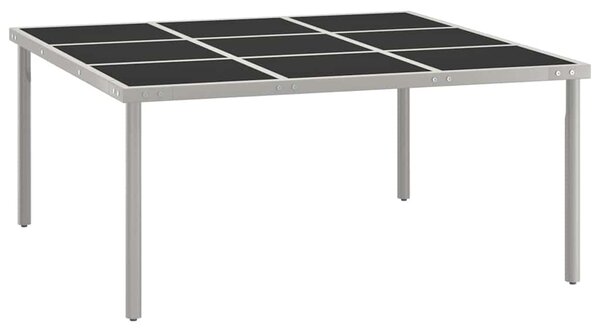 Zahradní jídelní stůl 170 x 170 x 74,5 cm sklo a ocel 313084