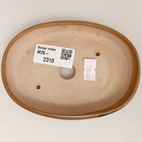 E-bonsai Keramická bonsai miska 13 x 9,5 x 2,5 cm hnědá