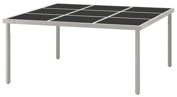 Zahradní jídelní stůl 170 x 170 x 74,5 cm sklo a ocel 313084