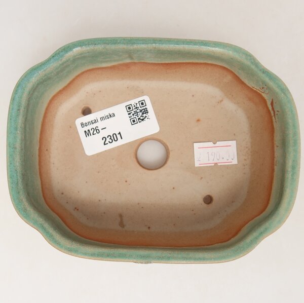 E-bonsai Keramická bonsai miska 12,5 x 10 x 4,5 cm zelená