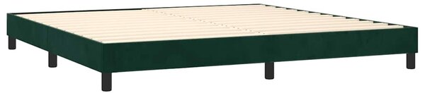 Box spring postel s matrací tmavě zelená 200x200 cm samet 3130862