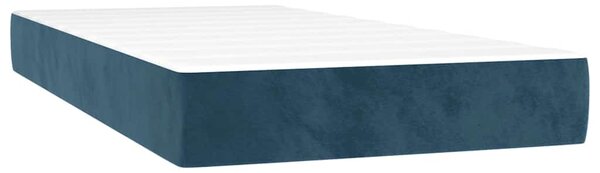 Box spring postel s matrací tmavě modrá 200x200 cm samet 3130863
