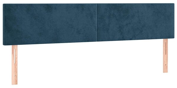 Box spring postel s matrací tmavě modrá 200x200 cm samet 3130863