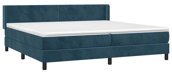 Box spring postel s matrací tmavě modrá 200x200 cm samet 3130863