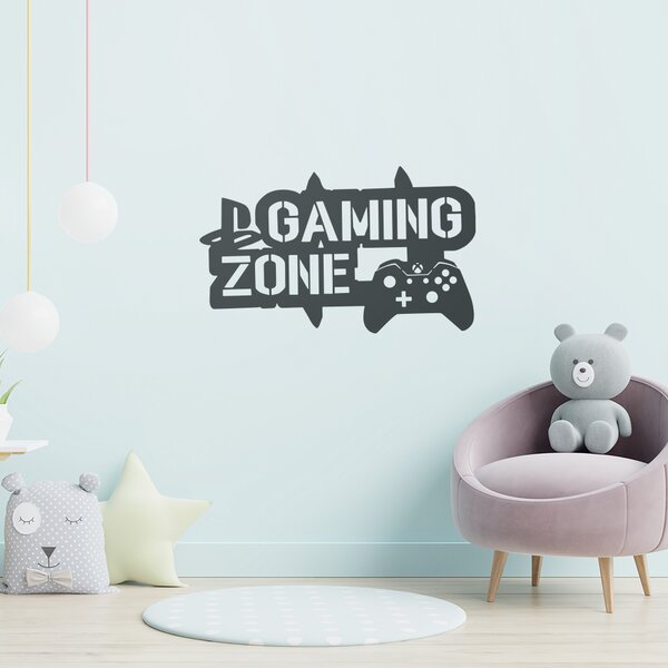 Živá Zeď Samolepka Gaming zone Barva: černá