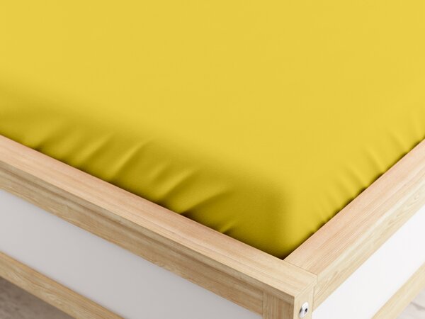 Jersey prostěradlo MICRO žluté 180 x 200 cm