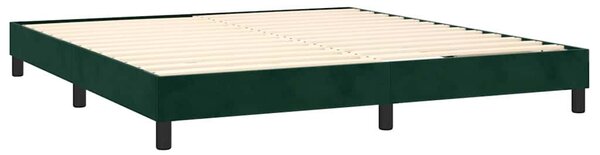 Box spring postel s matrací tmavě zelená 160x200 cm samet 3130970