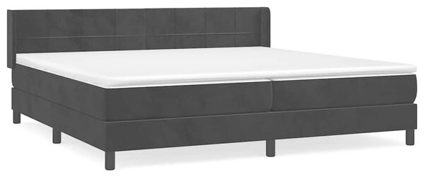Box spring postel s matrací černá 200x200 cm samet 3130981