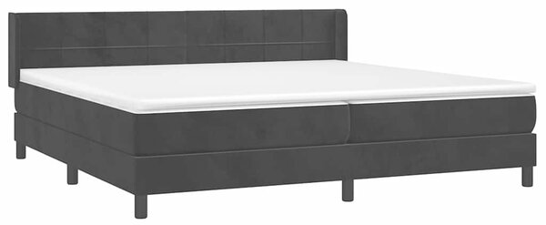 Box spring postel s matrací černá 200x200 cm samet 3130981