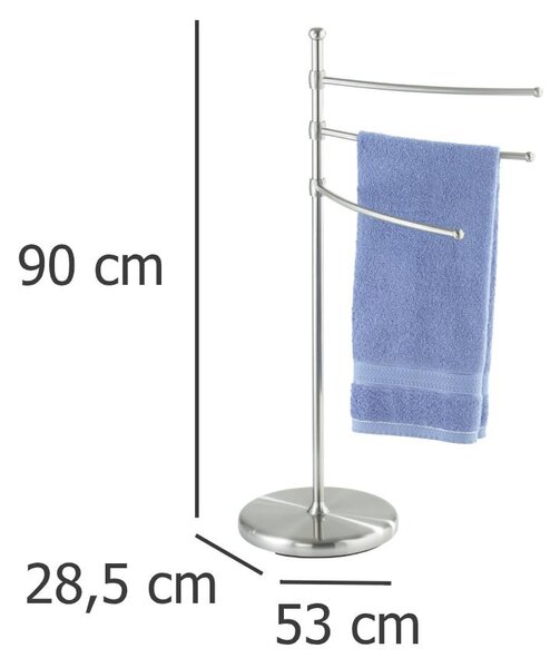Stojan na ručníky do koupelny, tři ramena nastavitelná, Wenko