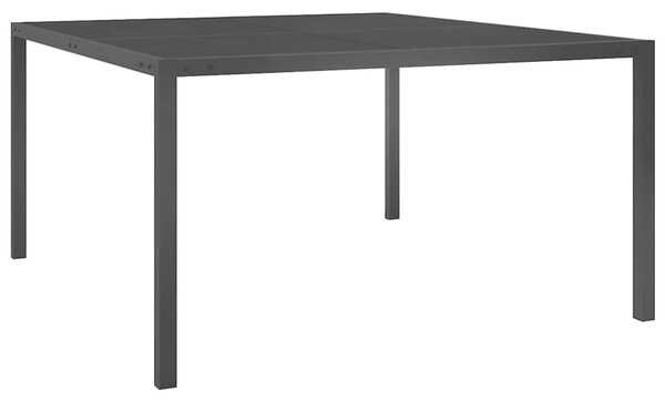 Zahradní stůl 130 x 130 x 72 cm černý ocel a sklo 313099