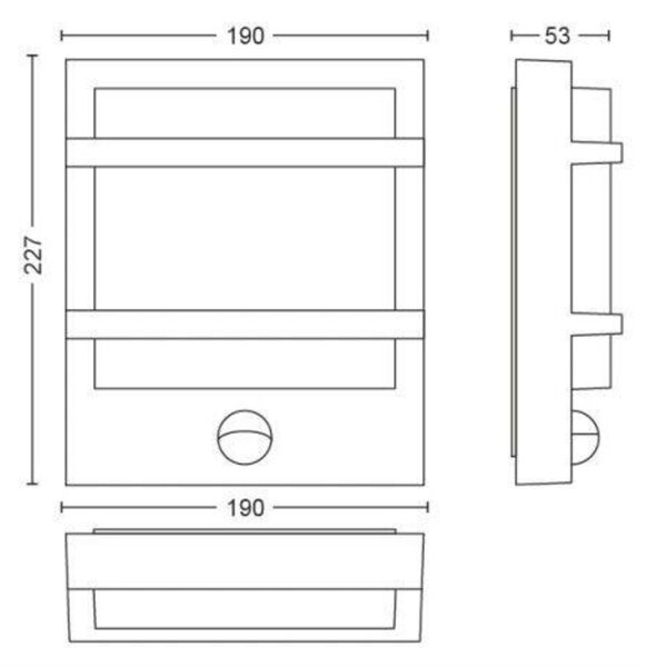 Philips LED Venkovní nástěnné svítidlo Petronia s pohybovým čidlem 17395/93/P0 antracitové 2700K