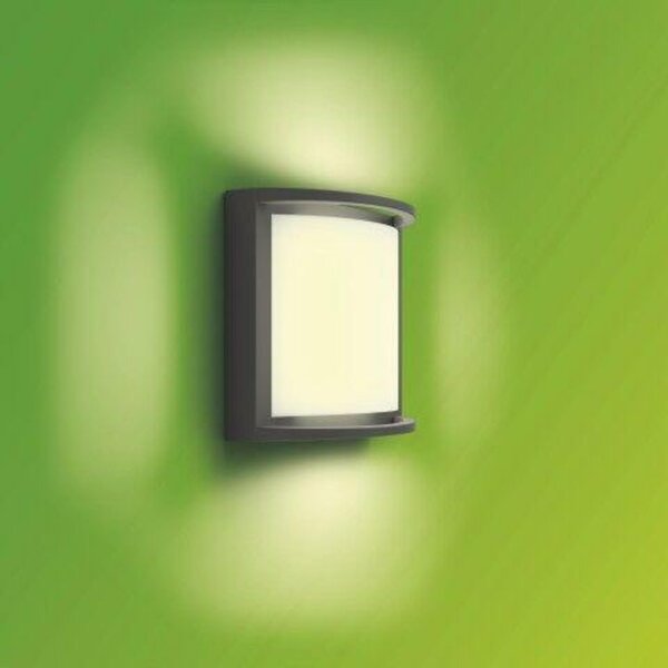 Philips LED Venkovní nástěnné svítidlo Samondra 17391/93/P0 antracit 2700K