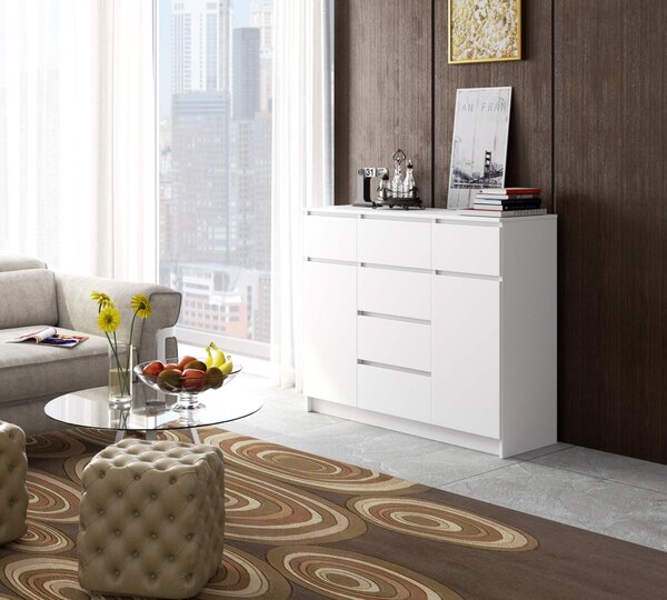 Ak furniture Komoda 120 cm K017 bílá