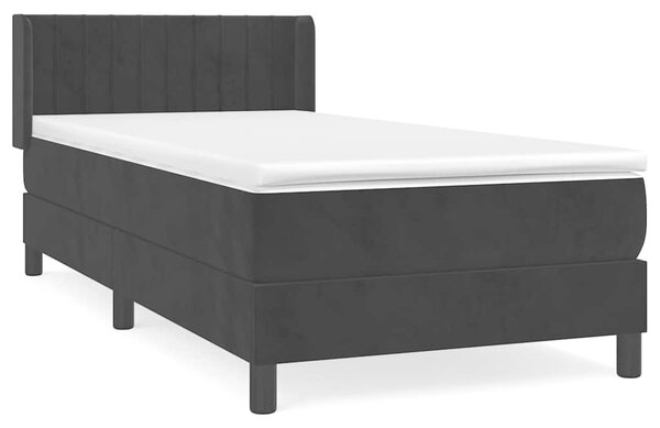 Box spring postel s matrací černá 80 x 200 cm samet 3131047