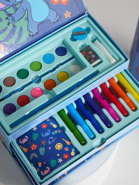 Sinsay - Sada výtvarných potřeb v organizéru 52 pack Stitch - modrá