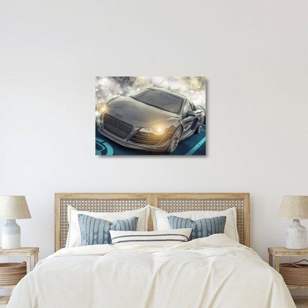 Skleněný obraz auta Audi - šedé (70x50 cm)