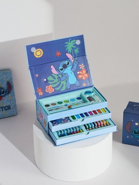 Sinsay - Sada výtvarných potřeb v organizéru 52 pack Stitch - modrá