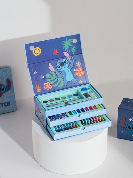 Sinsay - Sada výtvarných potřeb v organizéru 52 pack Stitch - modrá