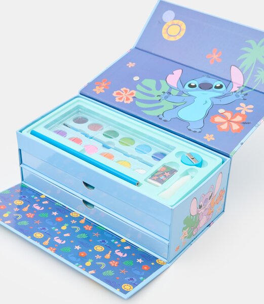 Sinsay - Sada výtvarných potřeb v organizéru 52 pack Stitch - modrá