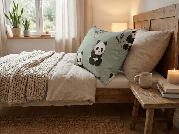 Povlak na polštář z mikrovlákna PANDA RELAX 70x90 cm, mentolový