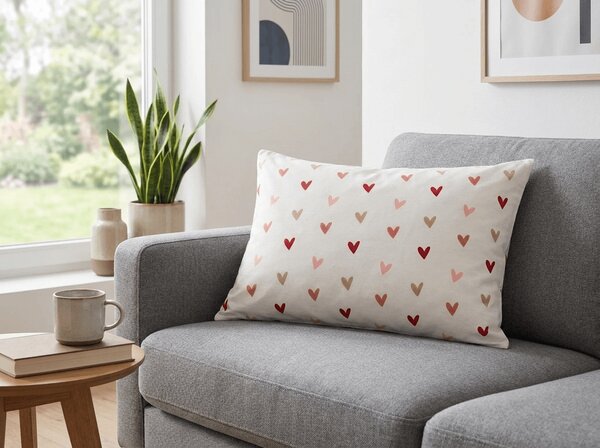 Povlak na polštář z mikrovlákna SOFHEARTS 50x70 cm, krémový