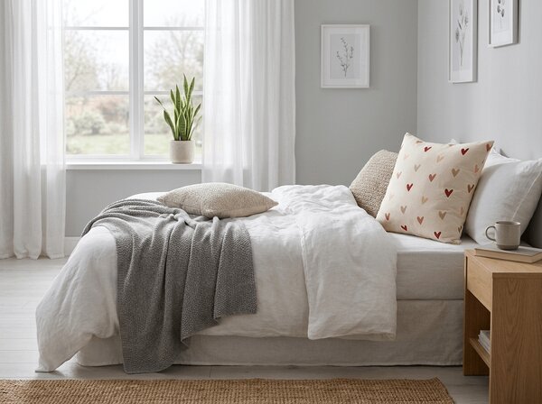 Povlak na polštář z mikrovlákna SOFHEARTS 45x45 cm, krémový