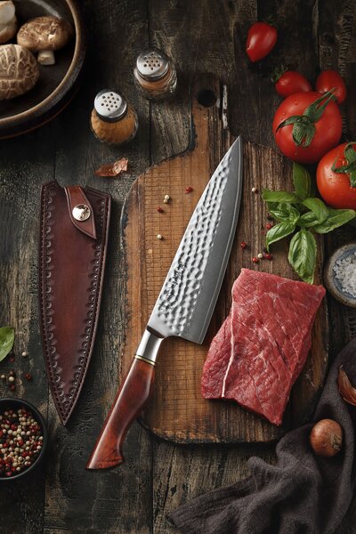 XinZuo Šéfkuchařský nůž HEZHEN Master B30R 8.3"