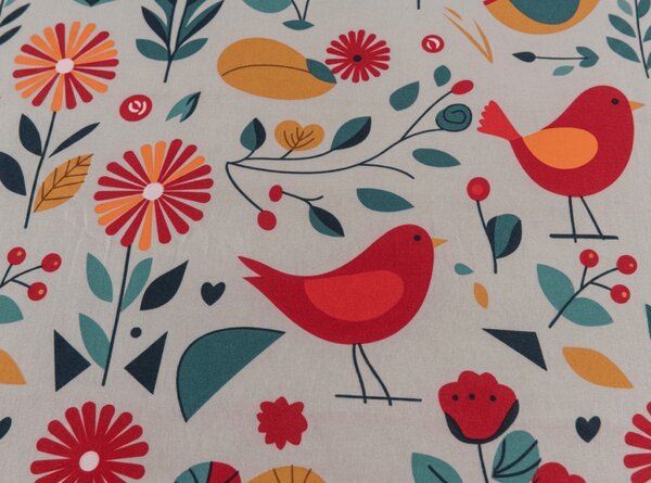 Prostěradlo z mikrovlákna RETRO PTÁČEK barevné 90x200 cm
