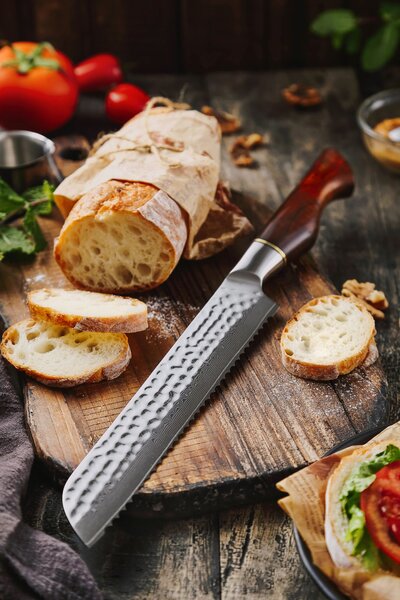 XinZuo Nůž na pečivo HEZHEN Master B30R 8.3"