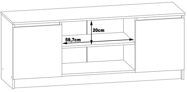 Ak furniture TV stolek Beron 140 cm olše