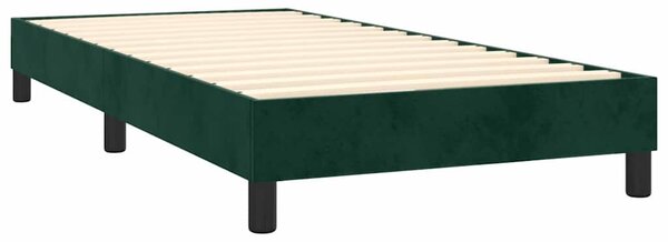 Box spring postel s matrací tmavě zelená 80 x 200 cm samet 3131168