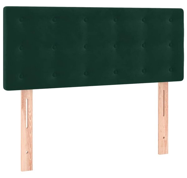 Box spring postel s matrací tmavě zelená 80 x 200 cm samet 3131168