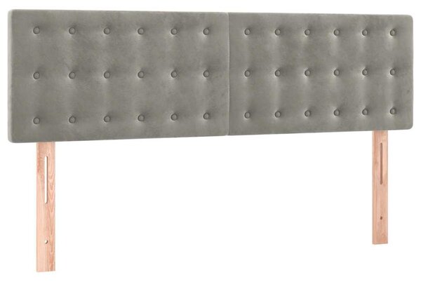 Box spring postel s matrací světle šedá 140x200 cm samet 3131201