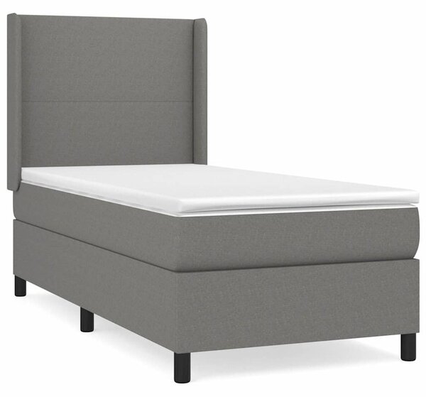 Box spring postel s matrací tmavě šedá 80 x 200 cm textil 3131226