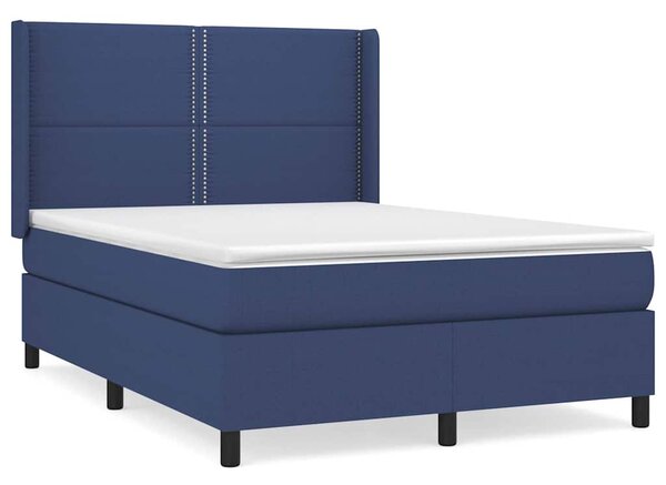Box spring postel s matrací modrá 140x190 cm textil 3131351
