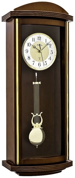 Nástěnné kyvadlové hodiny 5015/1 AMS 66cm řízené rádiovým signálem DCF s odbíjením